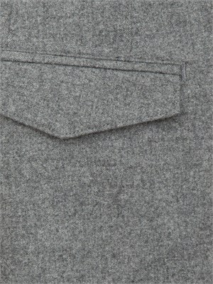 Pantaloni chino Paolo Pecora modello sartoriale in fresco lana grigio melange in UOMO