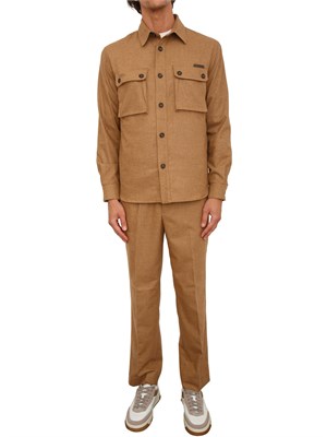 Pantaloni Paolo Pecora in fresco lana cammello in UOMO