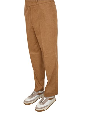 Pantaloni Paolo Pecora in fresco lana cammello in UOMO