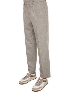 Pantaloni Paolo Pecora in fresco lana grigio beige in UOMO