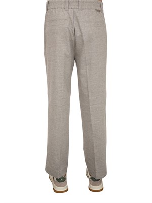 Pantaloni Paolo Pecora in fresco lana grigio beige in UOMO