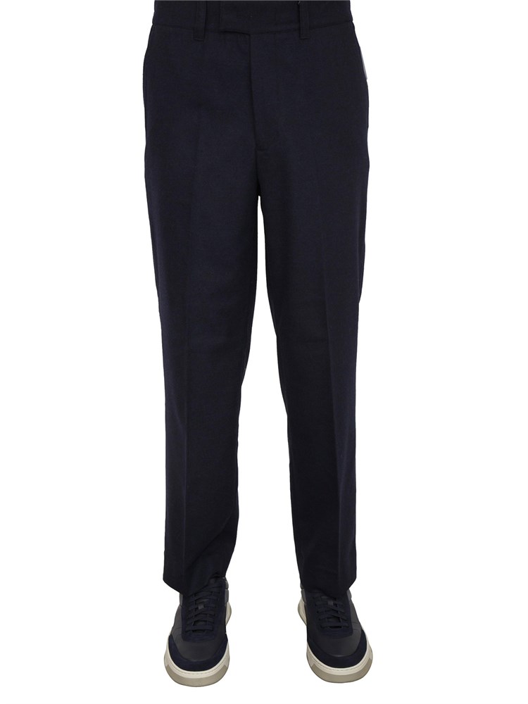 Pantaloni Paolo Pecora in fresco lana blu
