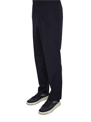 Pantaloni Paolo Pecora in fresco lana blu in UOMO