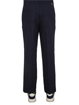 Pantaloni Paolo Pecora in fresco lana blu in UOMO
