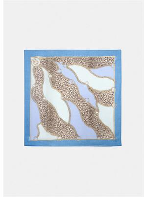 Foulard Liu Jo lilla con stampa animalier e catena in DONNA