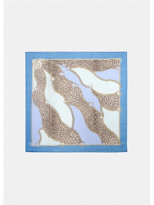 Foulard Liu Jo lilla con stampa animalier e catena in DONNA