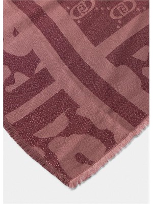 Stola Liu Jo in viscosa e lurex bordeaux logo monogram in DONNA