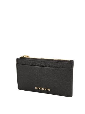 Portafogli Jet Set di Michael Michael Kors in pelle martellata nera in DONNA