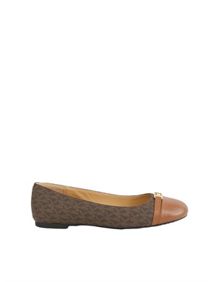 Ballerine Mandy di Michael Michael Kors in pelle marrone logo in DONNA
