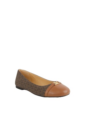 Ballerine Mandy di Michael Michael Kors in pelle marrone logo in DONNA