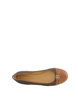 Ballerine Mandy di Michael Michael Kors in pelle marrone logo in DONNA