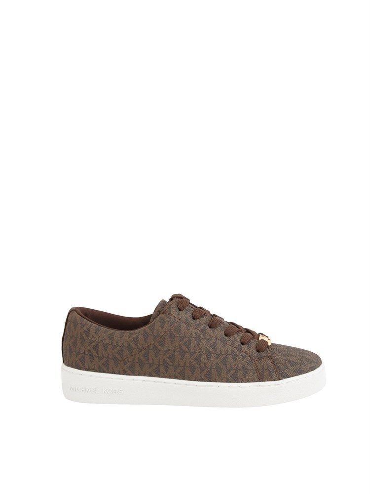 Sneakers Keaton di Michael Michael Kors in pelle marrone logo