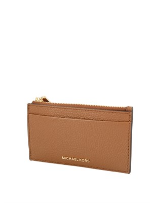 Portafogli Jet Set di Michael Michael Kors in pelle martellata cuoio in DONNA
