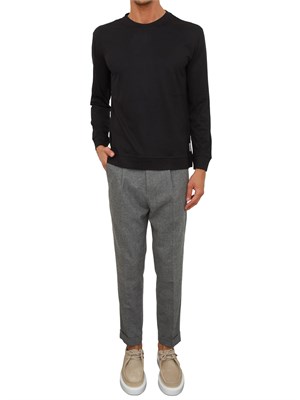 T-shirt girocollo Paolo Pecora in cotone nero in UOMO