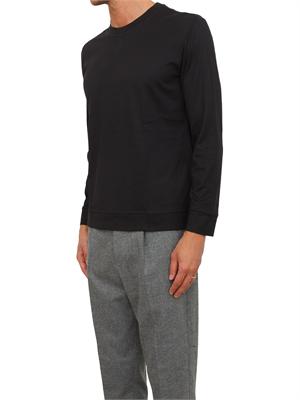 T-shirt girocollo Paolo Pecora in cotone nero in UOMO