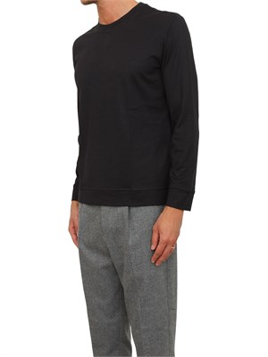 T-shirt girocollo Paolo Pecora in cotone nero in UOMO