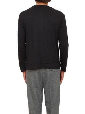 T-shirt girocollo Paolo Pecora in cotone nero in UOMO