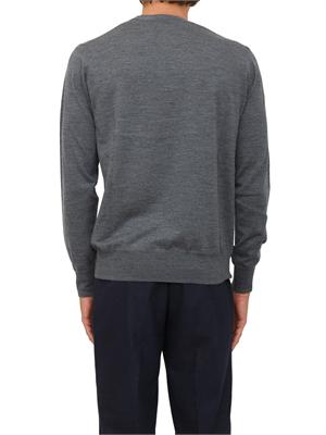 Maglia girocollo Paolo Pecora in lana merino grigio in UOMO
