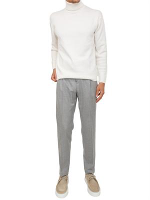 Pantaloni uomo jogger Peserico in flanella grigia in UOMO
