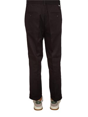 Pantalone chino Paolo Pecora in gabardina marrone con coulisse in UOMO