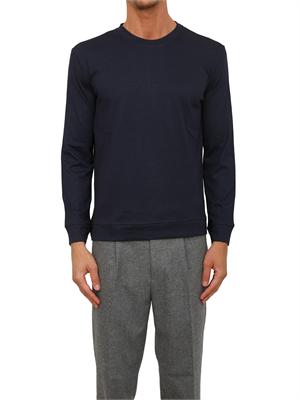 T-shirt girocollo Paolo Pecora in cotone blu in UOMO
