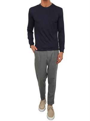 T-shirt girocollo Paolo Pecora in cotone blu in UOMO