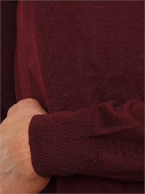 Maglia dolcevita Paolo Pecora in lana merino bordeaux in UOMO