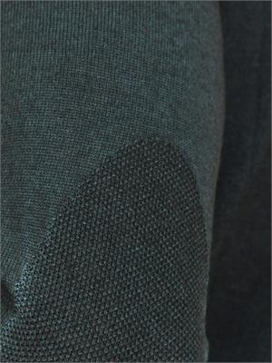 Maglia a collo alto Aiace Galassi in pura lana verde con effetto delavÉ in UOMO