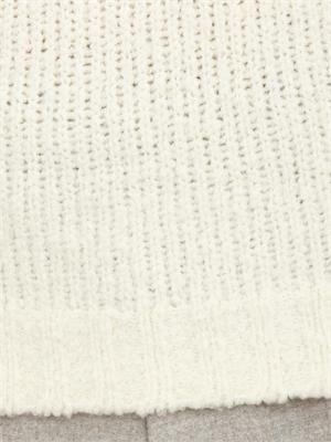 Maglia girocollo Aiace Galassi in misto lana bianca con lavorazione effetto bouclÉ in UOMO