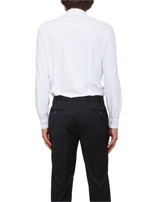Camicia uomo Corneliani in twill di cotone bianco in UOMO
