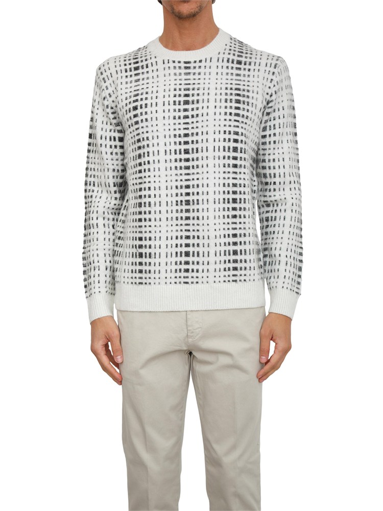 Maglia Liu Jo uomo in lana bianca con motivo check