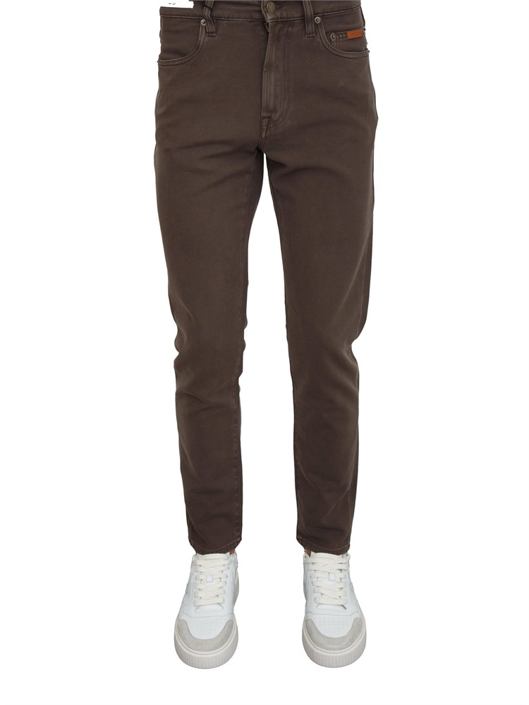 Jeans Siviglia uomo in raso di cotone marrone