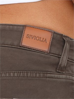 Jeans Siviglia uomo in raso di cotone marrone in UOMO
