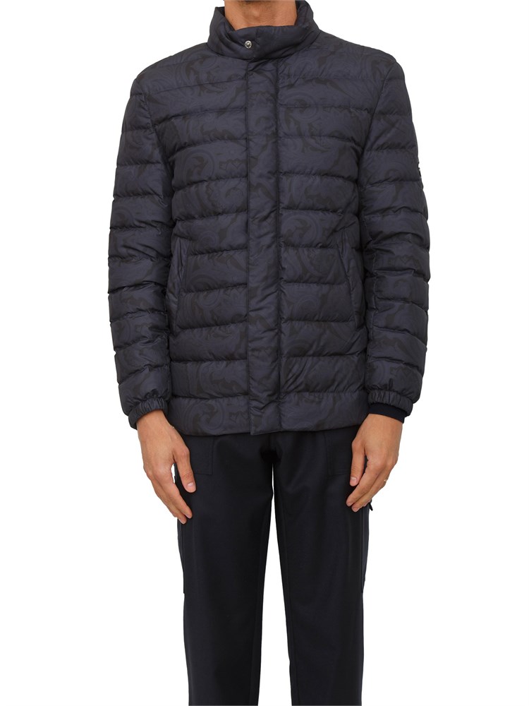 Piumino Etro uomo in nylon blu stampa Paisley