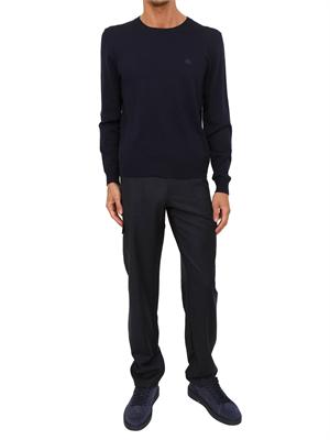 Pantaloni cargo Etro uomo in lana blu con tasconi in UOMO