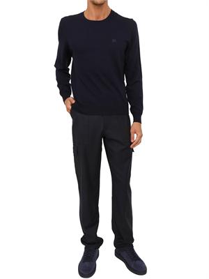 Maglia girocollo Etro uomo realizzata in cotone blu in UOMO