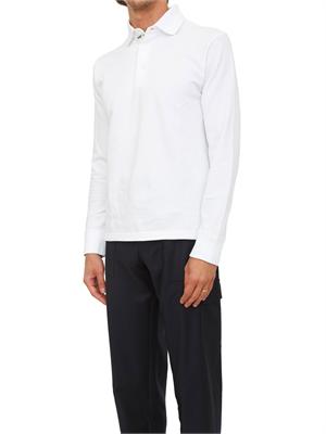 Polo a maniche lunghe Etro uomo in cotone bianco in UOMO