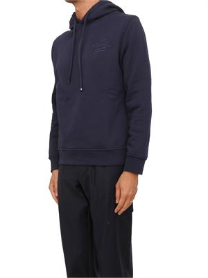 Felpa con cappuccio Etro uomo in misto cotone blu in UOMO