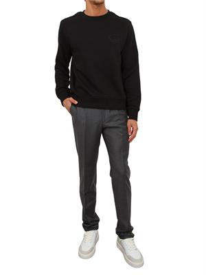 Felpa girocollo Etro uomo in cotone nero con logo in UOMO