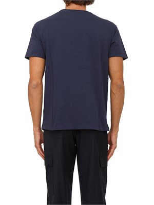 T-shirt girocollo Etro uomo in cotone blu con logo in UOMO