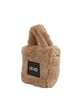Shopping piccola Liu Jo donna in teddy beige cammello in DONNA