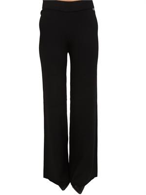 Pantaloni neri Liu Jo donna in maglia di misto viscosa in DONNA