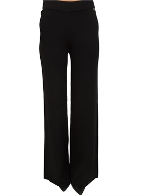 Pantaloni neri Liu Jo donna in maglia di misto viscosa in DONNA