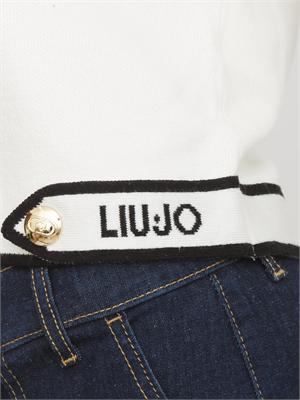 Cardigan Liu Jo donna in maglia misto seta bianco in DONNA