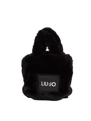 Shopping piccola Liu Jo donna in teddy nera in DONNA