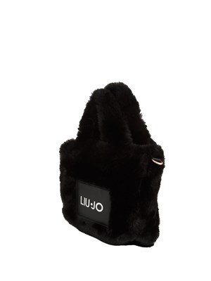 Shopping piccola Liu Jo donna in teddy nera in DONNA