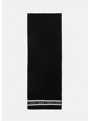 Sciarpa Liu Jo donna nera con logo in DONNA