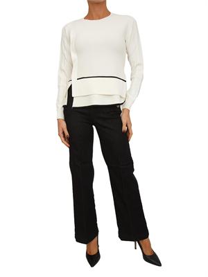 Maglia girocollo Liu Jo donna in misto viscosa bianca in DONNA