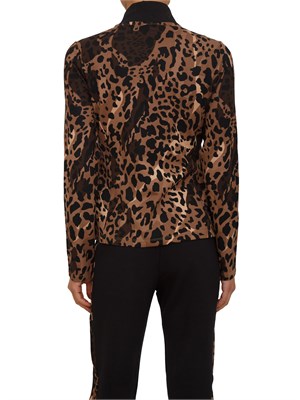 Felpa donna Liu Jo in viscosa stampa animalier all over in DONNA