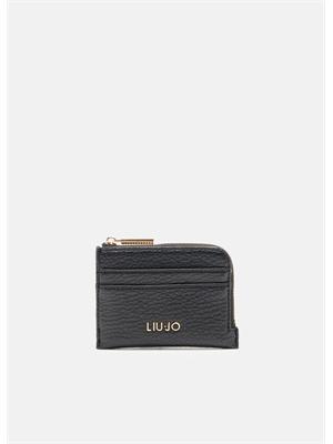 Porta carte Liu Jo in ecopelle nera in DONNA